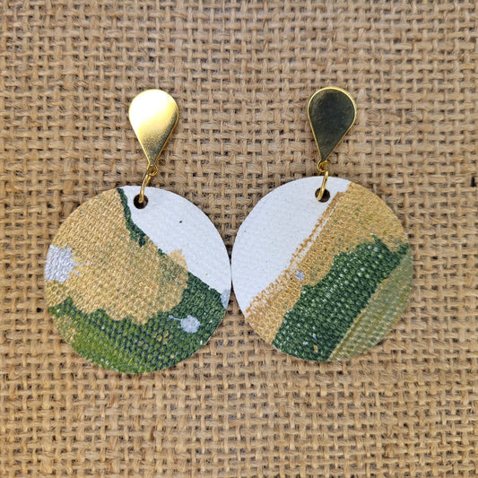Handpainted Canvas Earrings