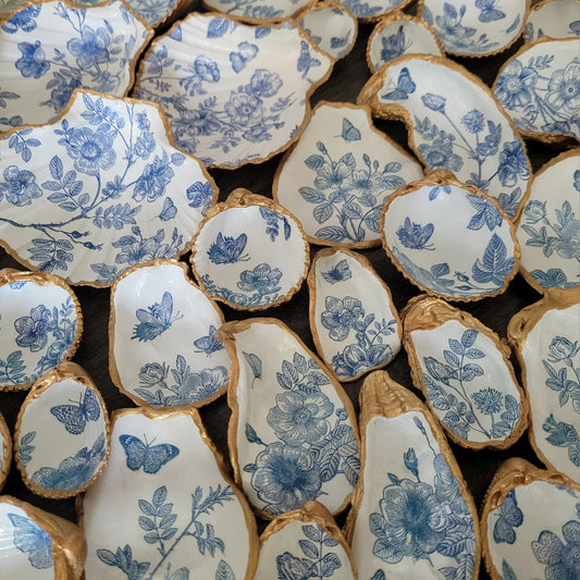 Decoupage Shells Trinket Trays