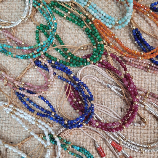 Bracelet Stones and 14k gold filled
