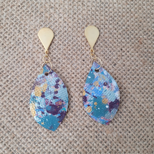 Handpainted Canvas Earrings