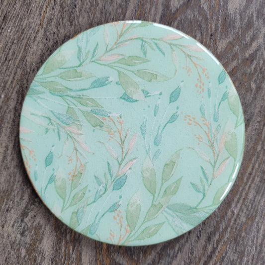 Handmade "Lovely Mint" Coasters Set (4-Pack)