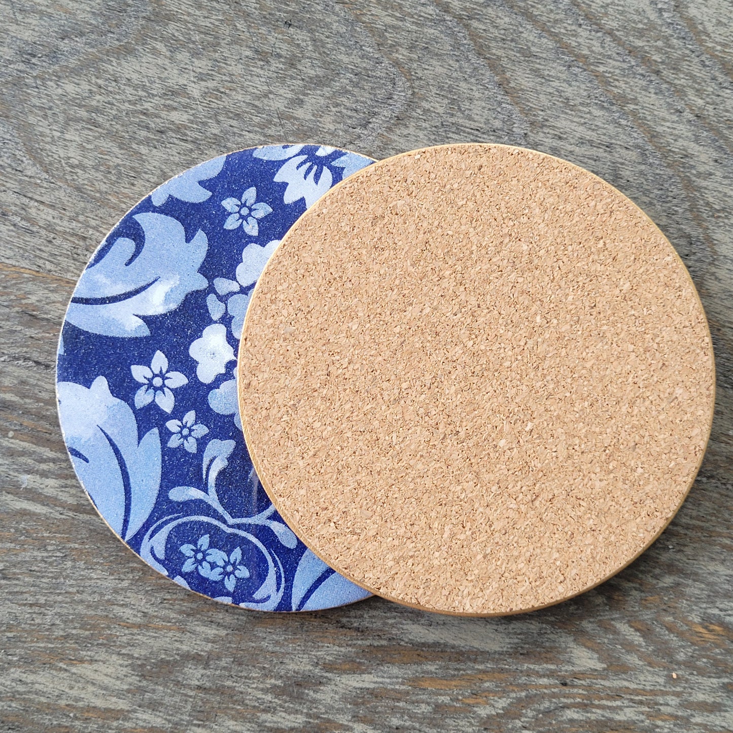 Handmade "Country Blue" Coasters Set (2-Pack)