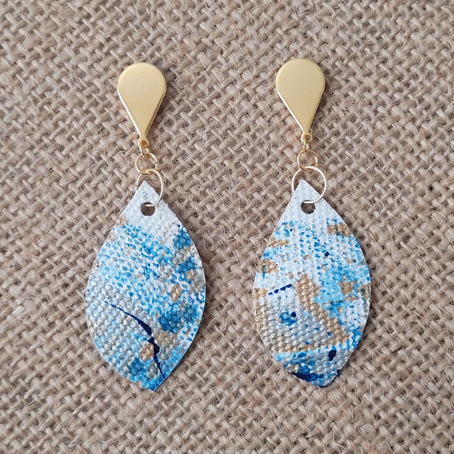 Handpainted Canvas Earrings