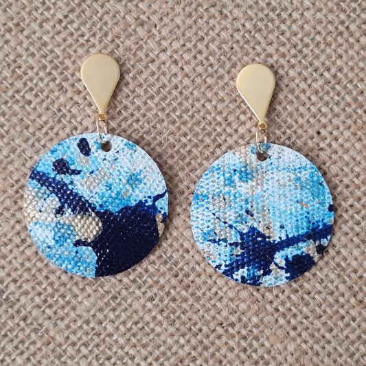 Handpainted  Canvas Earrings