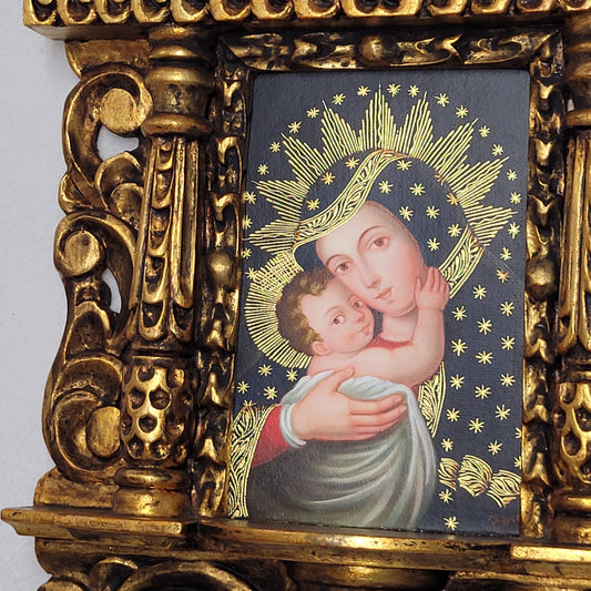 "Virgin of Tenderness" Colonial Painting