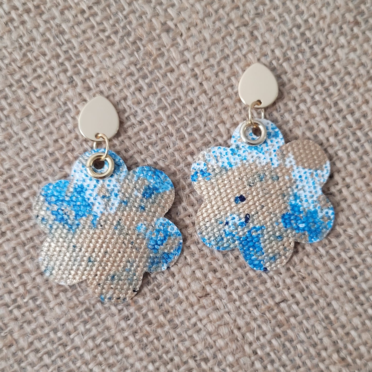 Handpainted Canvas Earrings