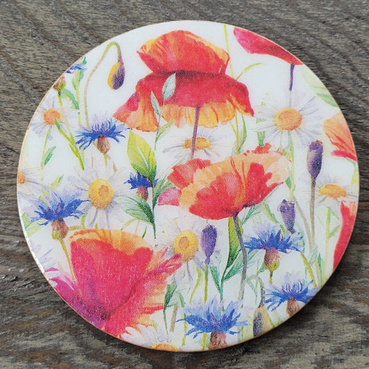 Handmade "Spring Blossoms" Coasters Set (6-Pack)