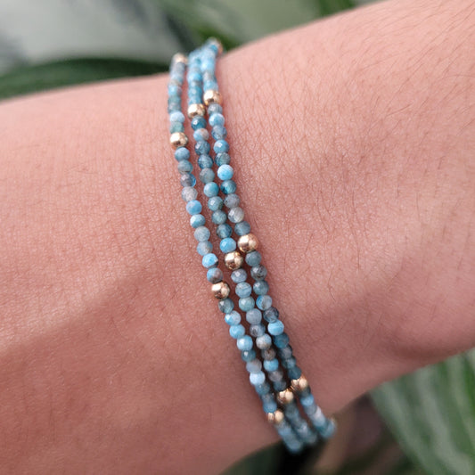 Apatite Three Strand Bracelet