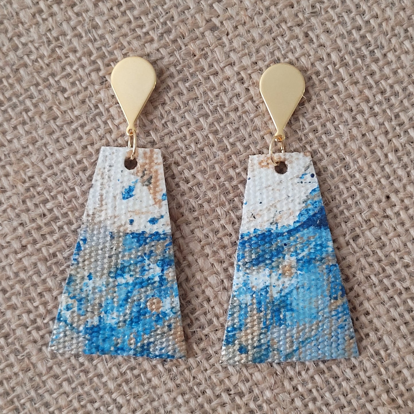 Handpainted Canvas Earrings