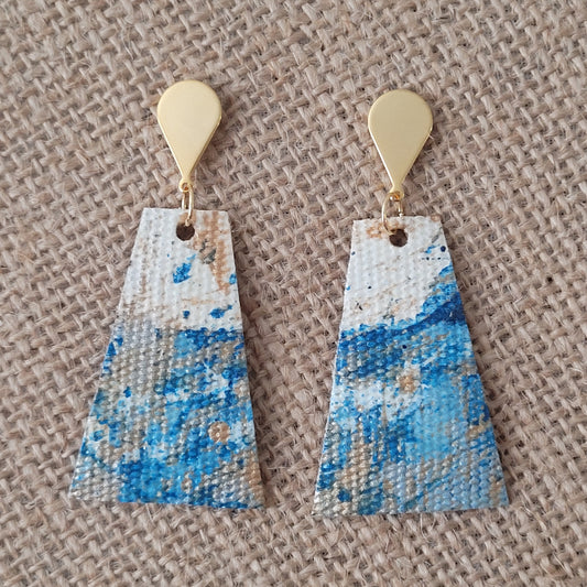 Handpainted Canvas Earrings