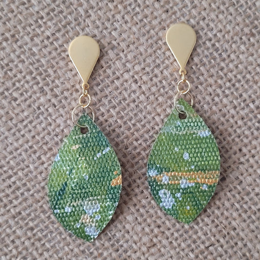 Handpainted Canvas Earrings