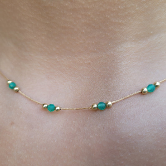 Handcrafted Green Agate Necklace