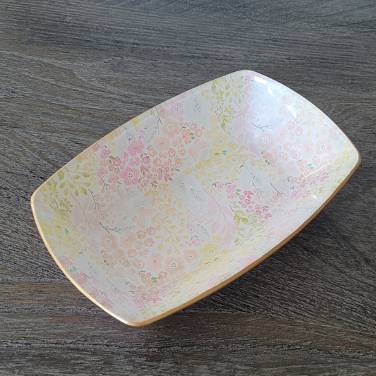 "Enchanted Garden" Glass Tray