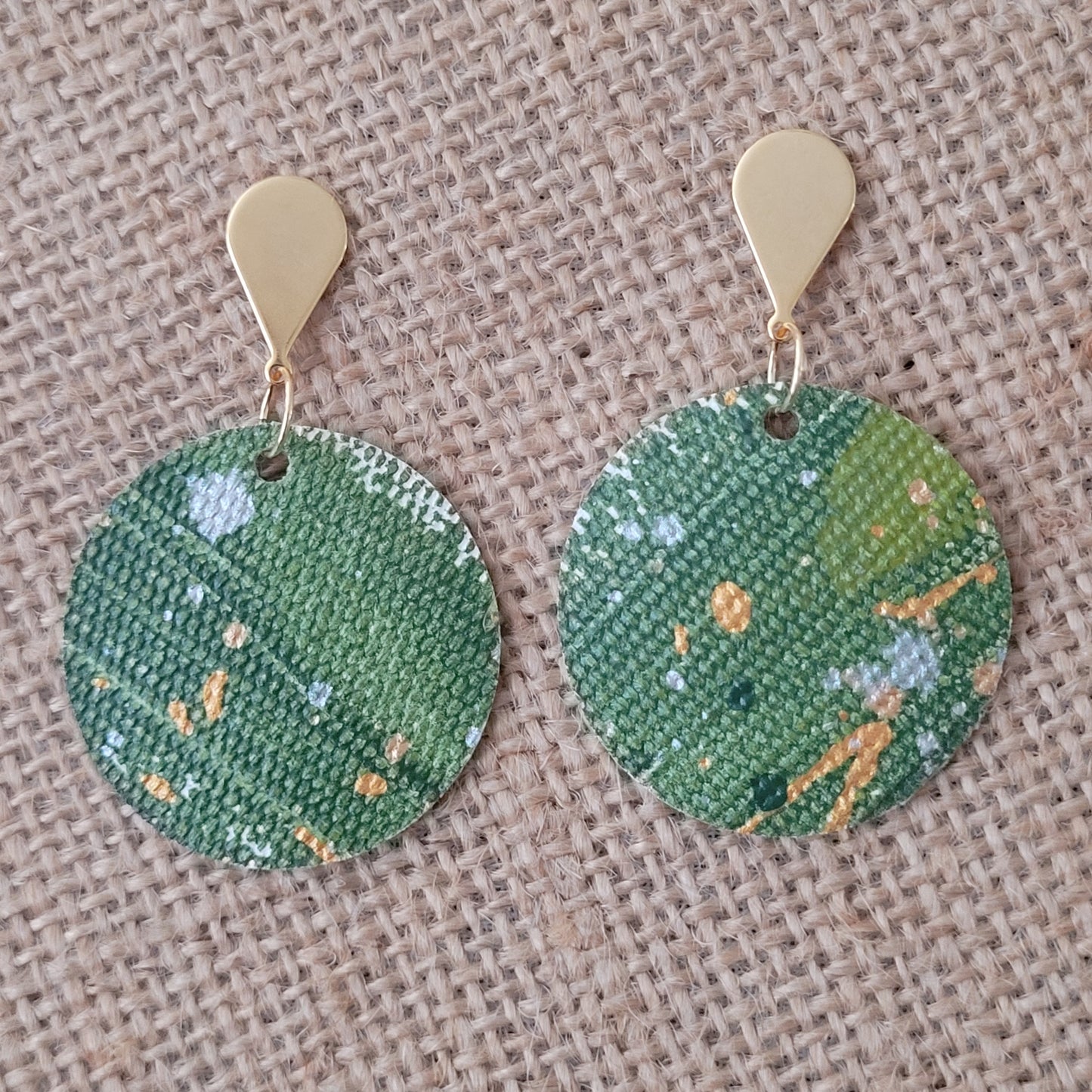 Handpainted Canvas Earrings