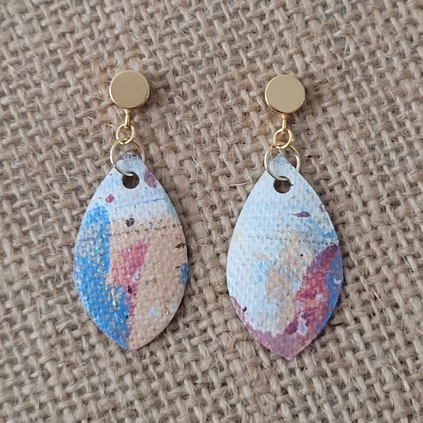 Handpainted Canvas Earrings