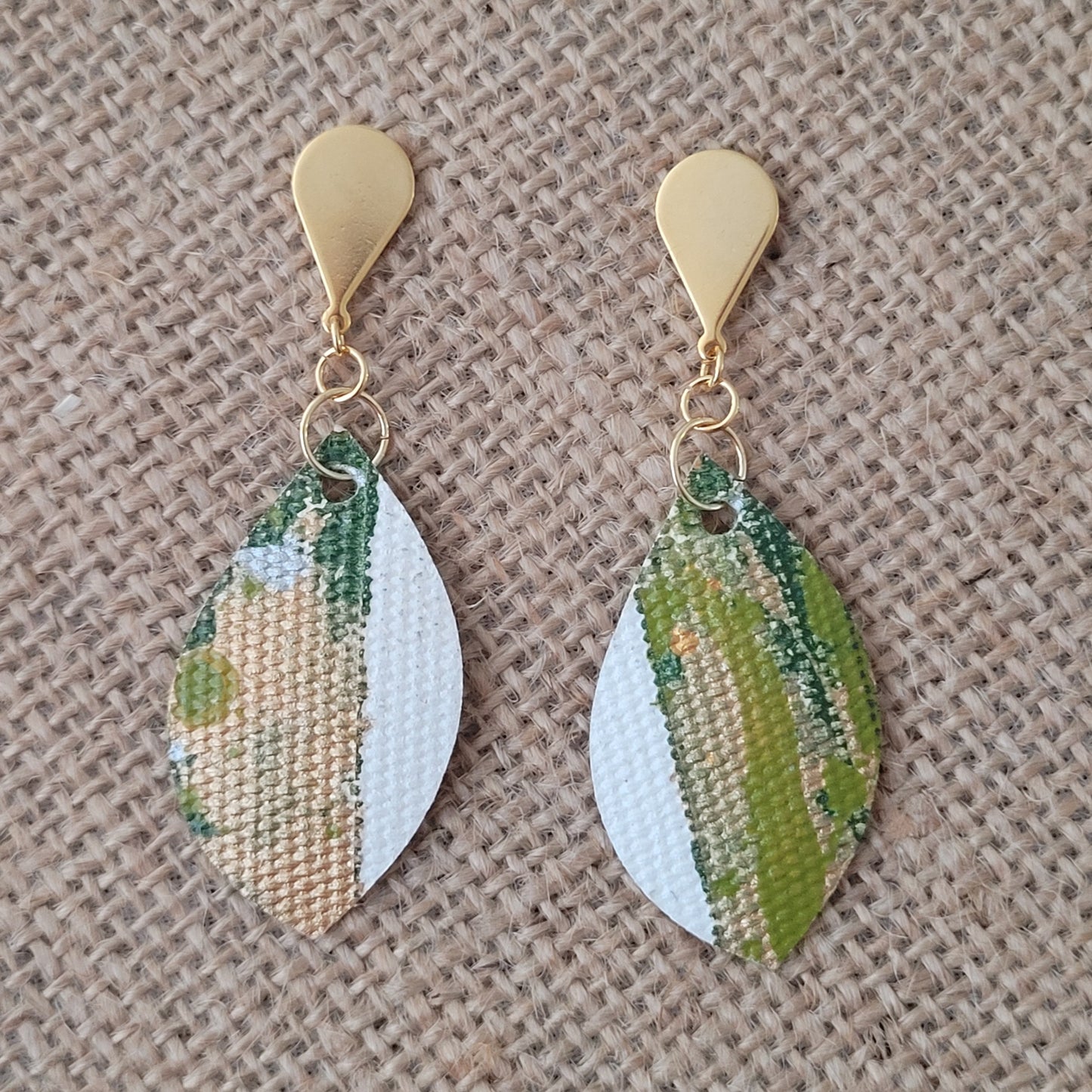 Handcrafted Canvas Earrings