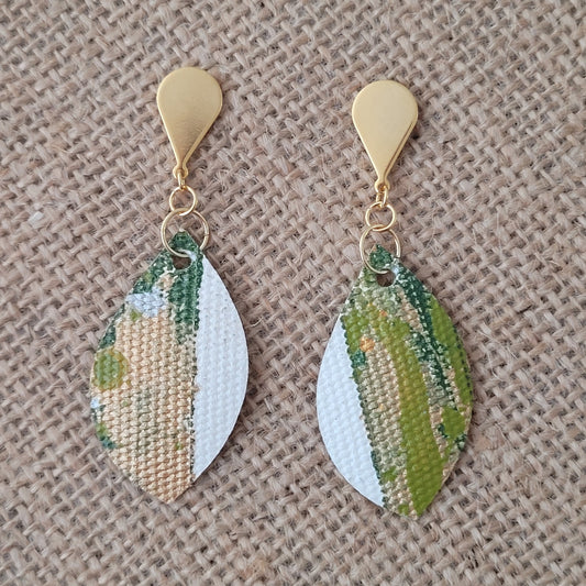 Handcrafted Canvas Earrings