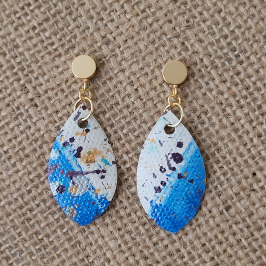 Handpainted Canvas Earrings
