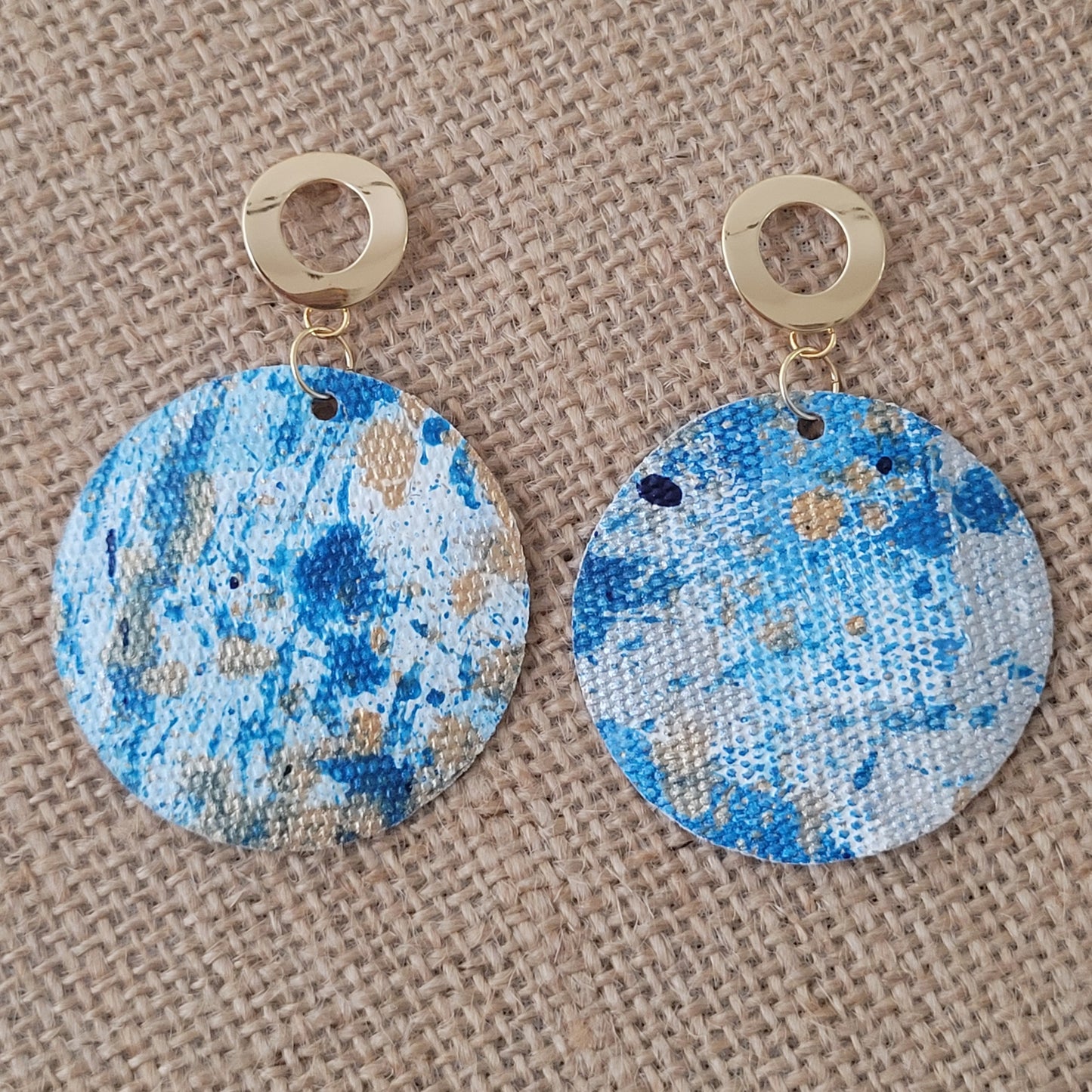 Handpainted Canvas Earrings