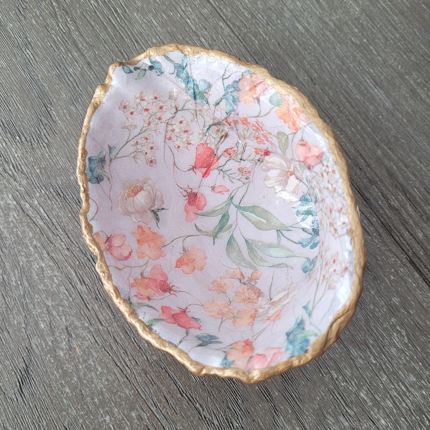 Decoupage Chilean Abalone Shell Trinket - Large