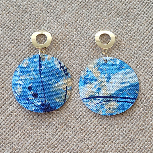 Handpainted Canvas Earrings