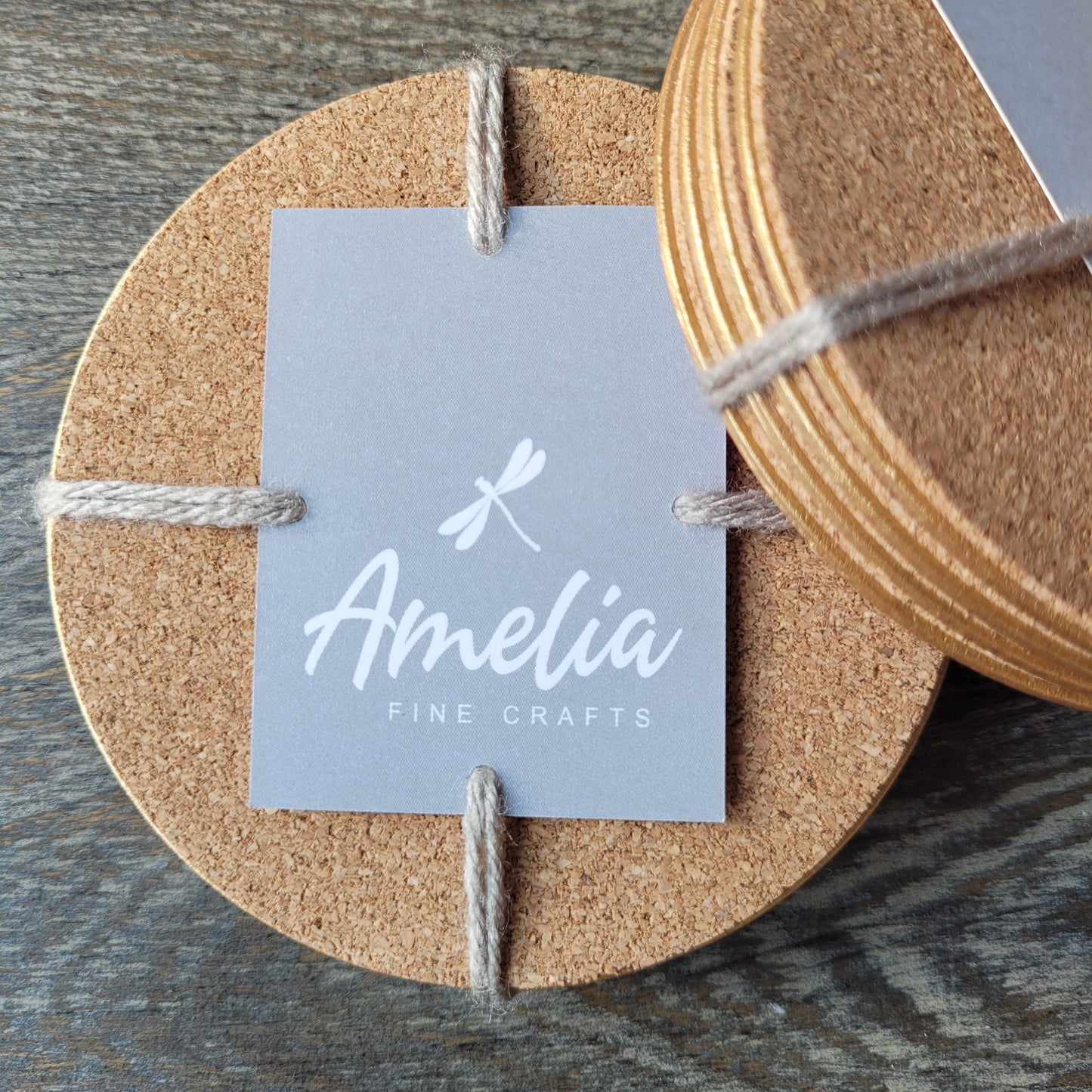 Handmade "Lovely Mint" Coasters Set (4-Pack)