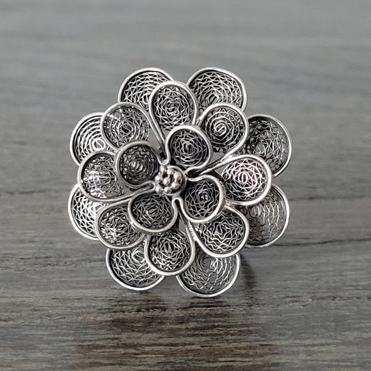 "Silver Blossom" Ring