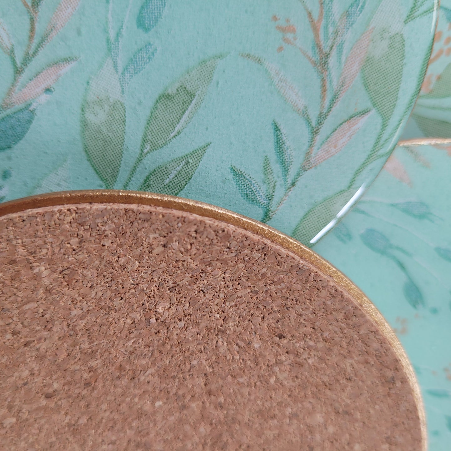 Handmade "Lovely Mint" Coasters Set (4-Pack)