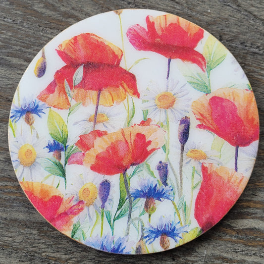Handmade "Spring Blossoms" Coasters Set (6-Pack)