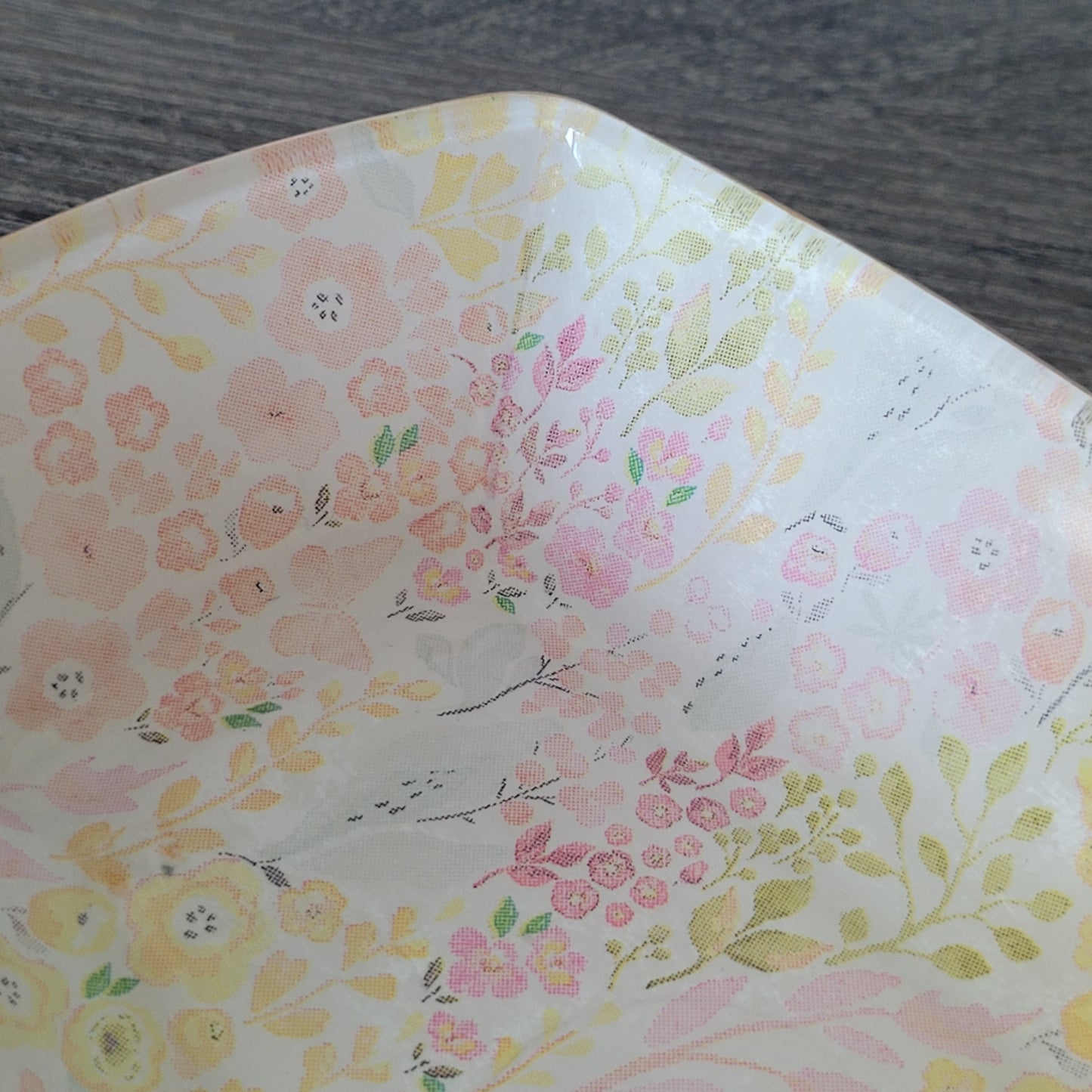 "Enchanted Garden" Glass Tray
